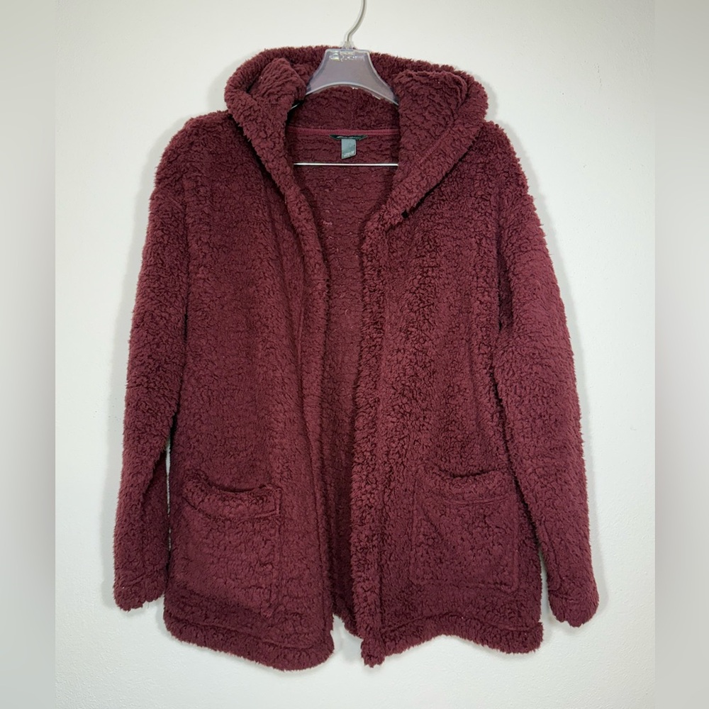 Eddie Bauer Maroon Teddy Jacket